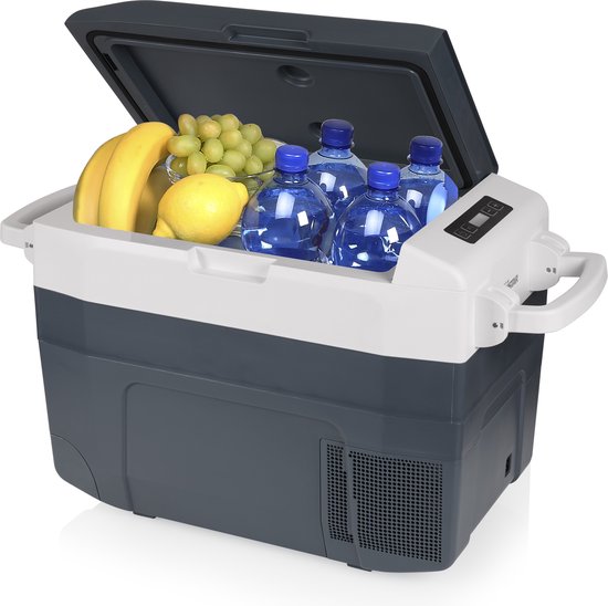 Tristar KB-7740 – Kühlbox 40 Liter – Kompressorkühlbox – 12-V-Autoladegerät, 230-V-Steckdose – Kühlt und friert