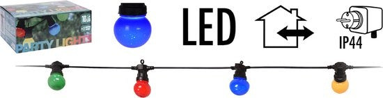 Partybeleuchtung 10 farbige LED-Birnen - 8 Lichtfunktionen