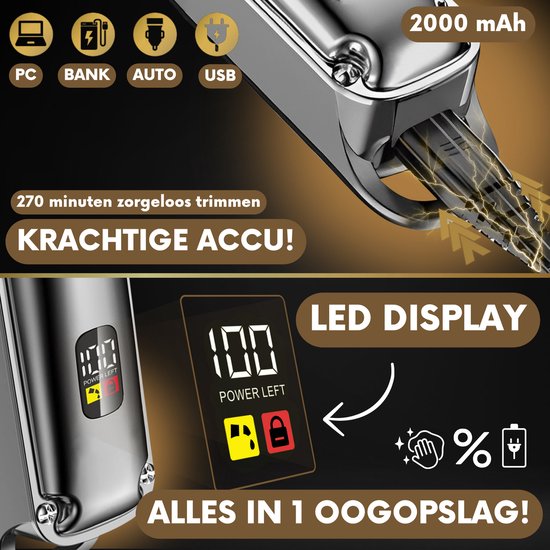 Professionelle kabellose Haarschneider - Haarschneider Herrenkopfhaar - Cheveux Haar - Haartrimmer - Friseur Haar Maschine - Haarschneider - Bart - Trimmgerät - Barbier Haarschneider - Barbier Trimmer - Friseur Kit