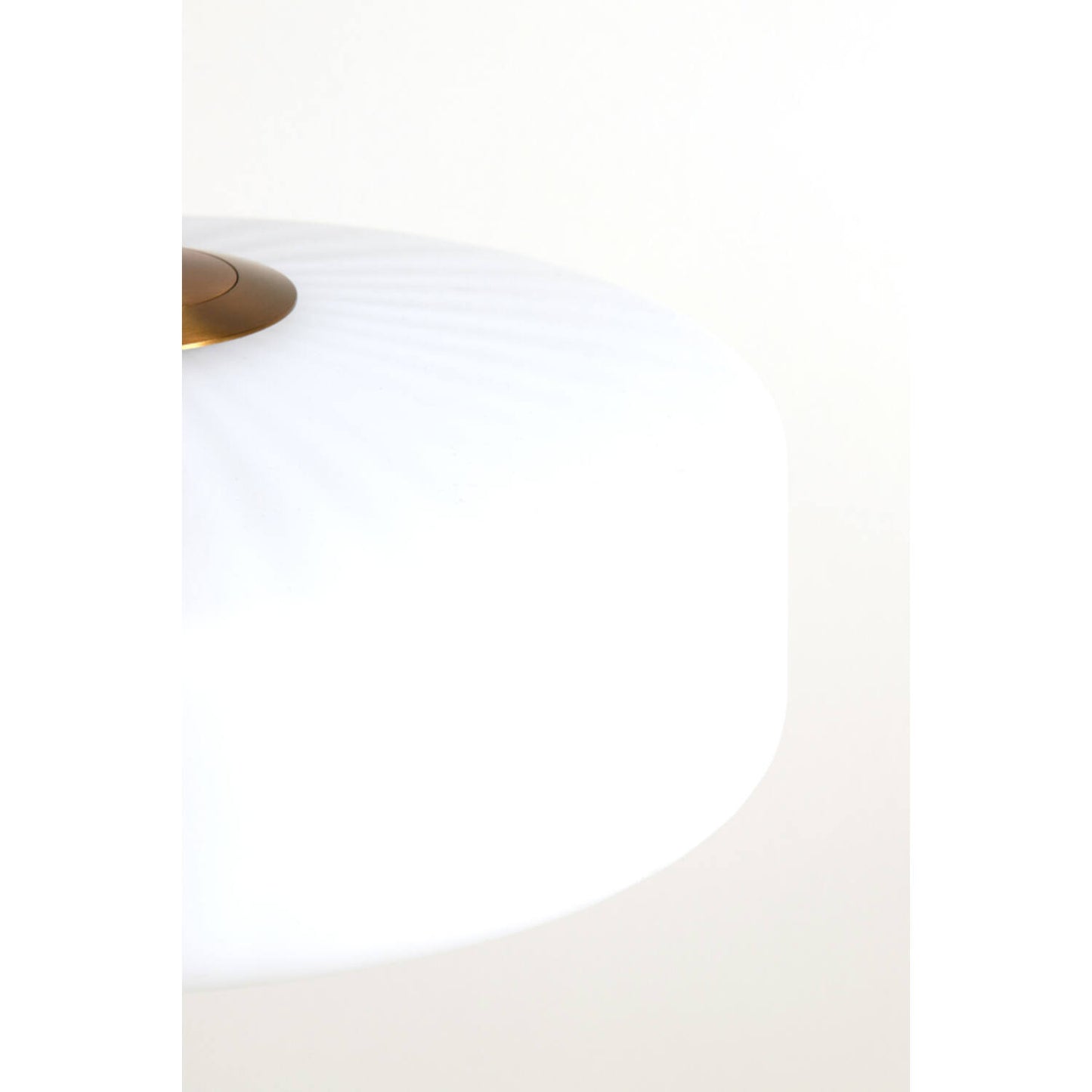 Light & Living Hängeleuchte Pleat - Ø30x17 cm - Matt Weiß/Gold