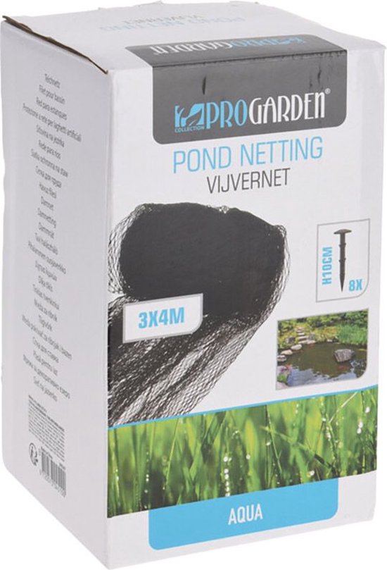 ProGarden Teichabdecknetz - 4x3 m - schwarz