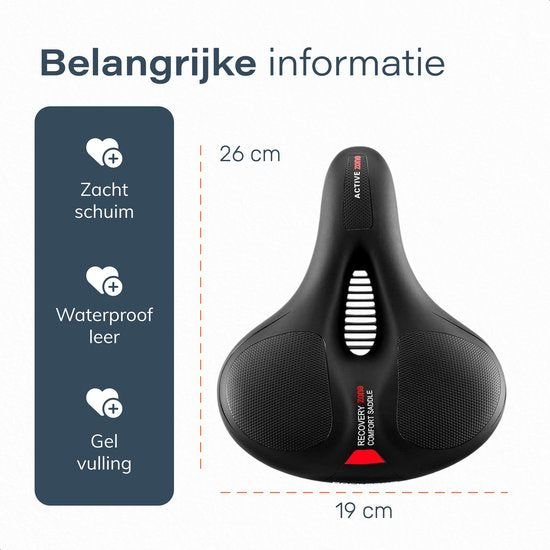 Unisex Fahrradsattel - Ergonomisch - Mit Federung - Fahrradsattel - Gelsattel - Rennrad - Mountainbike - Damen - Sattel - Zubehör - Rocksattel Damen - Fahrradhalter - Sattelschiene - Schwarz - Proskill