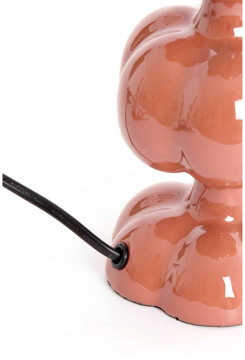 Light & Living Tischleuchte Caldas Ø10x38 cm - Orangefarbener Lampenfuß für Wohnzimmer & Schlafzimmer