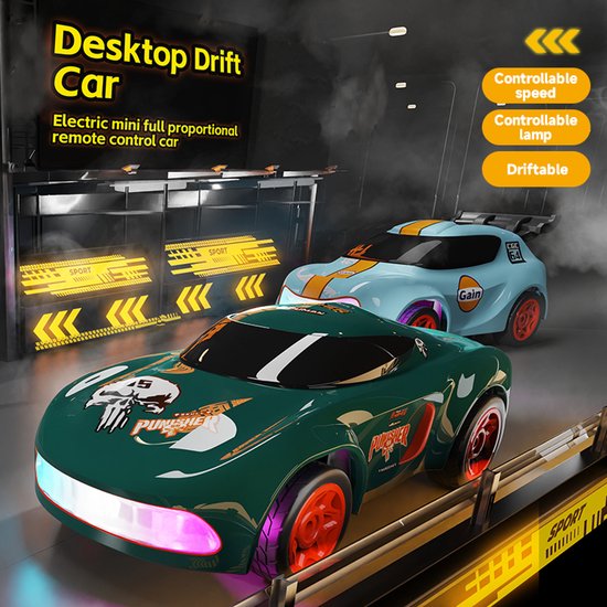 Fuegobird RC-Auto – RC-Fahrzeug – Drift-Auto für den Schreibtisch – Mini – Hochgeschwindigkeit – blau