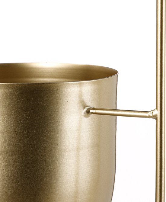 Mica Decorations Dexter Blumentopf hängend - L24 x B14 x H83 cm - Gold