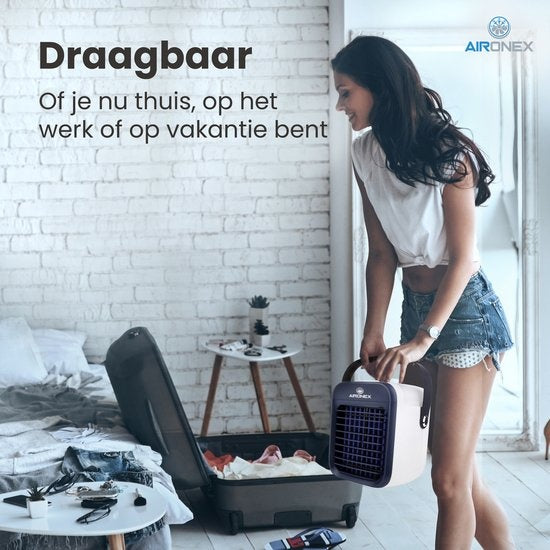 Aironex Tragbarer Luftkühler Blau - bis zu 15 mÂ² - 0.3L Wassertank