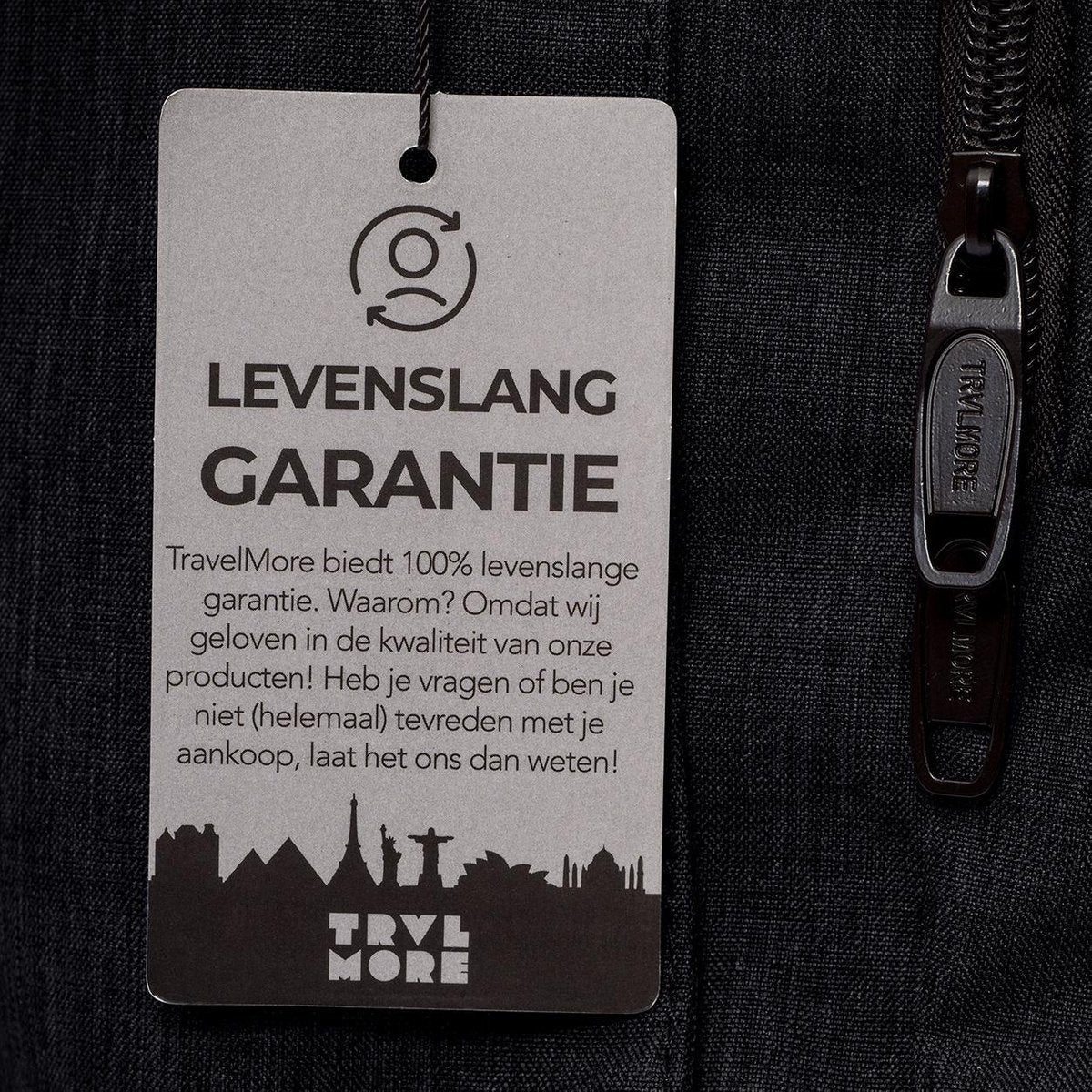 TRVLMORE Rucksack - 36L - 17.3 Zoll - Laptop-Rucksack - Schultasche - Unisex - Spritzwassergeschützt Schwarz