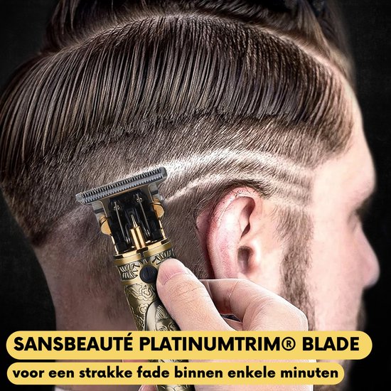 Sansbeauté® - Buddha Trimmer - Professionelle kabellose T-Klingen-Haarschneidemaschine - Bartschneider - Haarschneider Herrenkopfhaar - Cheveux Haar - Haartrimmer - Friseur Haar Maschine - Haarschneider - Barbier Haarschneider - Friseurset