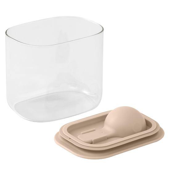 Brabantia Vorratsbehälter mit Messlöffel – 1,3 Liter – 12,3 x 15,4 x 10,6 cm