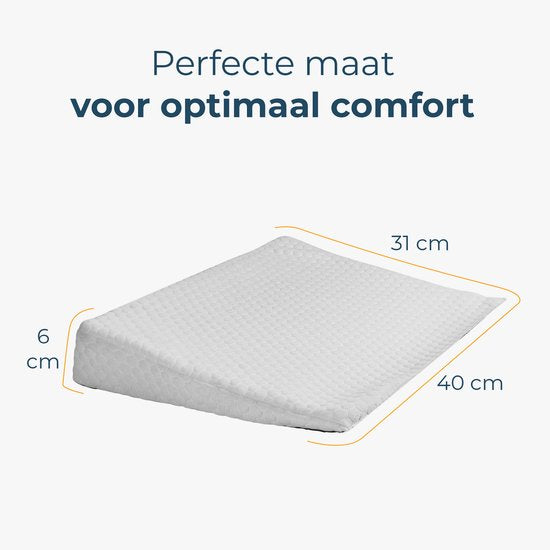 Keilkissen Orthopädisch - Bessere Schlafposition und zusätzliche Unterstützung - Rückenkissen für im Bett - Matratzenkeil - Für Baby & Erwachsene - Alyze