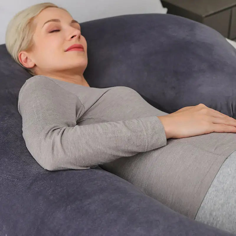 Earkings Schwangerschaftskissen Seitenschläferkissen - Dunkelgrau