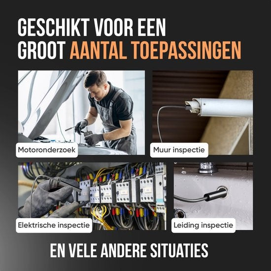 Strex Inspektionskamera Endoskop - 10 m Kabel - 1080P HD - WLAN - LED Beleuchtung - IP67