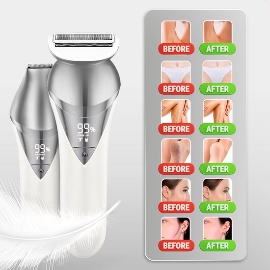 Sansbeauté® 7 in 1 Ladyshaves für Frauen - Gesicht - Achseln - Beine - Epilierer - Trimmer für Frauen & Damen - Bikini-Trimmer Damen - Rasierer Frau
