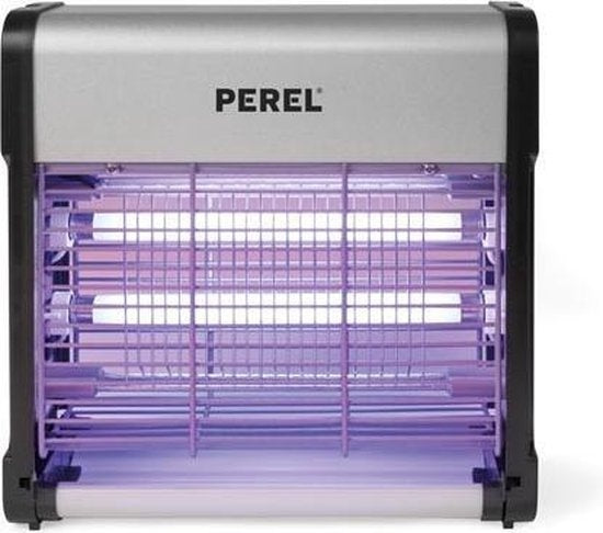 Perel Insektenvernichter, elektrisch, Spannungsnetz 2800 V, herausnehmbare Auffangschale, 30 mÂ², Metall