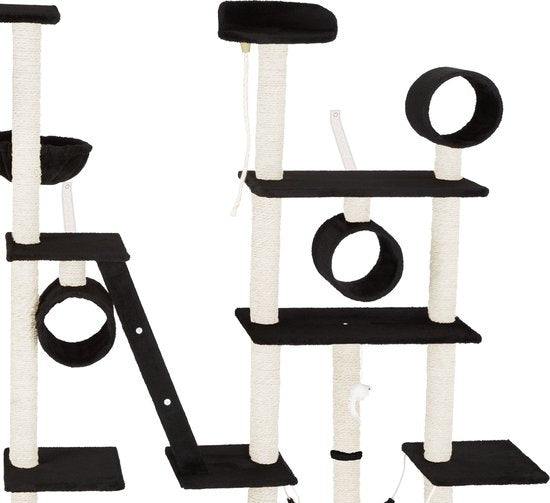 tectake - Kratzbaum Snooky 261cm schwarz - 403918 - Katzenkratzbaum - Katzenstange