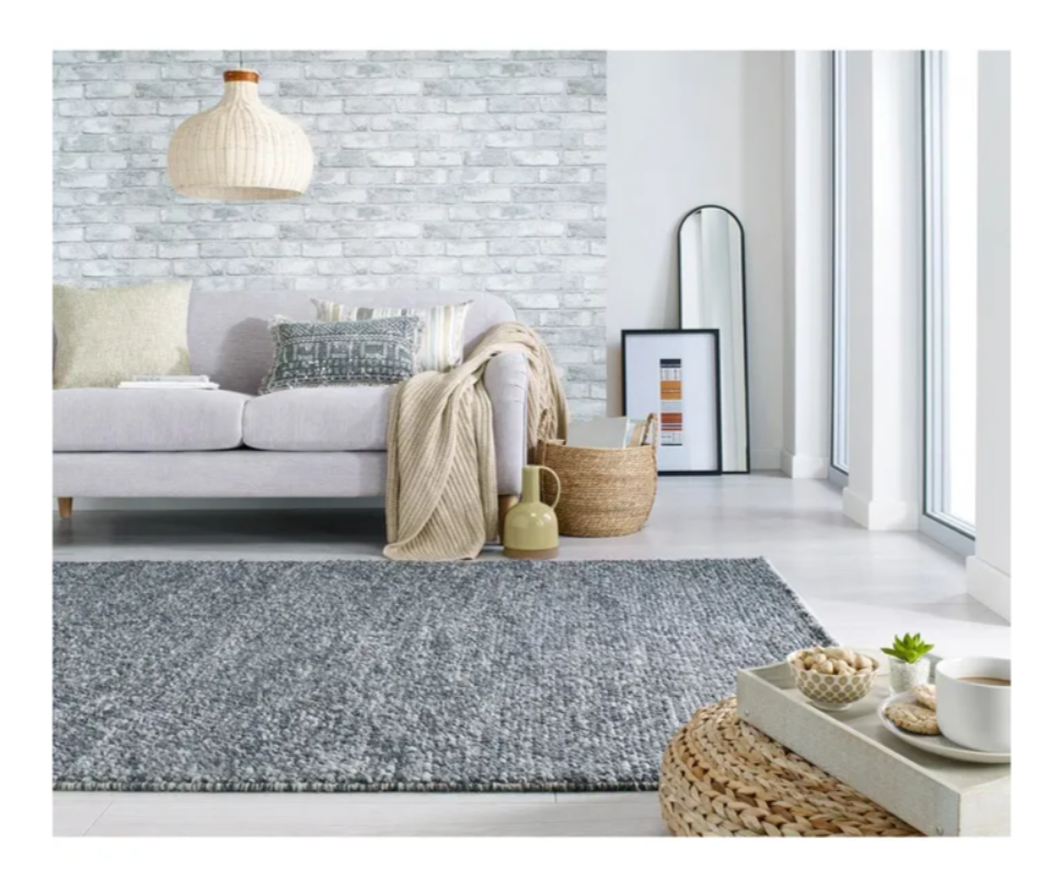 FLAIR RUGS - Wollteppich mit Mineralschlingen - 160x230cm