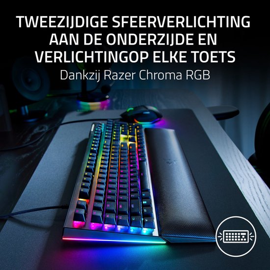 Razer BlackWidow V4 – Mechanische Gaming-Tastatur – Yellow Switch – RGB – 6 Makrotasten – QWERTY