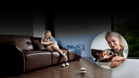 Enabot Air 2 Plus – Intelligenter Begleitroboter – 3K-HD-Kamera – Doppelte Kommunikation – Rosa