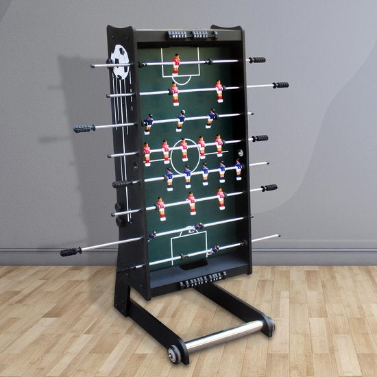 Cougar Scorpion Kickertisch klappbar in Schwarz - Kickertisch inkl. 2 Bälle und Punktezähler - Indoor Kickertisch 126x61x80cm