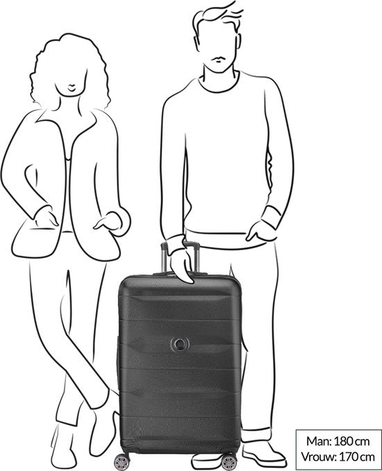 Delsey Comete+ Reisekoffer 77 cm - Schwarz