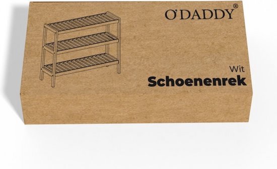 O'DADDY® Schuhregal - Schuhbank - Flurbank - Schuhschrank - Schuhaufbewahrungssystem - Schuhschrank - 3 Lagen - für 12 Paar - Multifunktionsregal - Bambus - Weiß - 70 x 28 x 45 cm