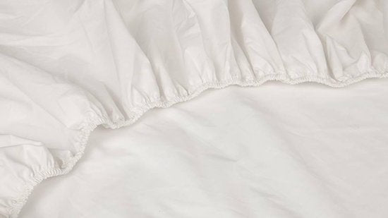 Kayori Shizu Topper Spannbetttuch Jersey - 90-100x200-220cm - Matratzenstärke 12 cm - Bio-Baumwolle - Offwhite