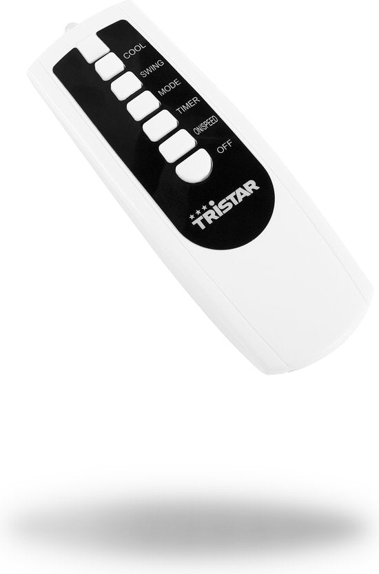Mobiler Luftkühler – Einstellbarer Timer – Fernbedienung – Kein Schlauch erforderlich – Kühlt & erfrischt – Tristar AT‑5468 – Weiß