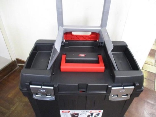 TAYG Werkzeugkasten auf Rädern - Kunststoff - 47 x 29 x 63 cm - Mit Einsatz und Sortierkasten