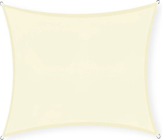 Goliving Schaduwdoek - Vierkant zonnezeil - Zonnedoek - Blokkeert UV-straling - 3.6 x 3.6 meter - Creme wit