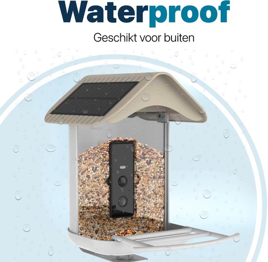 BOME Vogelhäuschen – 2K-HD-Kamera – KI-Vogelerkennung – Doppeltes Solarpanel