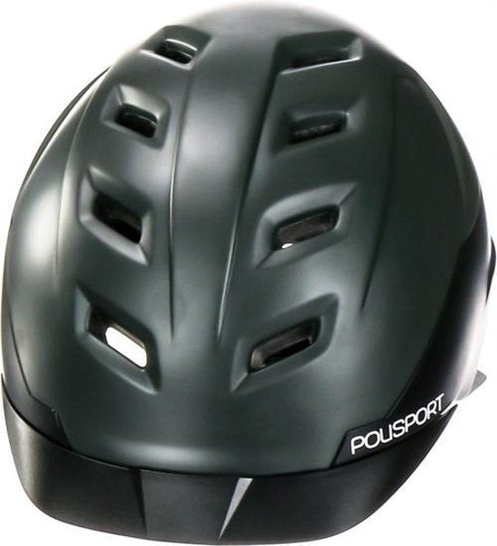 Polisport E'City Fahrradhelm für E-Bikes – Größe M (54–59 cm) – Schwarz