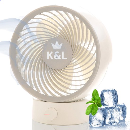 K&L Silent Fan - Tischmodell - USB betrieben - kippbar - Weiß