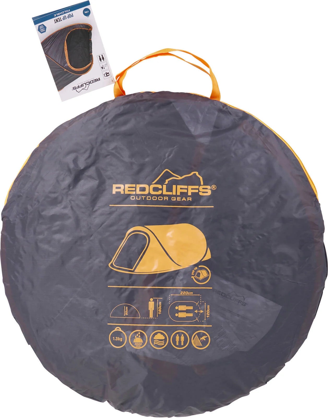 Redcliffs Outdoor 2-Personen-Pop-up-Zelt 220 x 120 x 95 cm