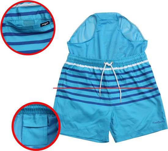 Pierre Cardin - Herren-Badehose Swim Short Stripe - Blau - Größe S