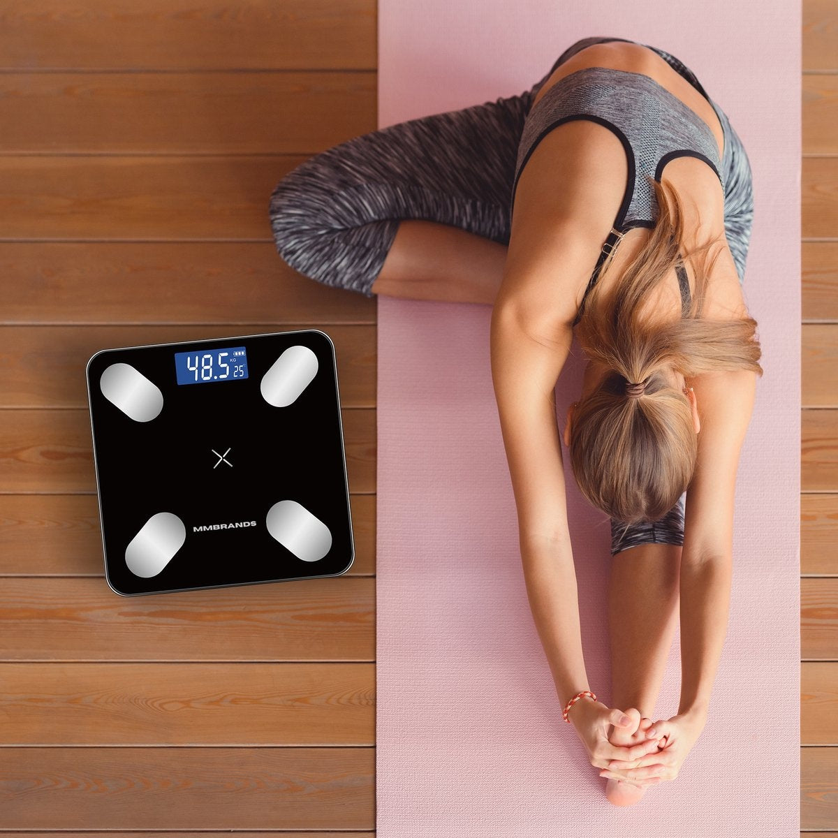 MM Brands People Scale - Digitale Personenwaage mit Körperanalyse - Inklusive App