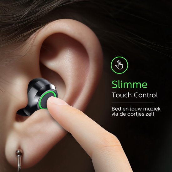 Otiume - Völlig drahtlose Ohrhörer - HiFi-Extra-Bass-Sound - Touch-Bedienung - Drahtlose Ohrhörer - Schweiß- und regenfest - Sport-Ohrhörer - Bluetooth