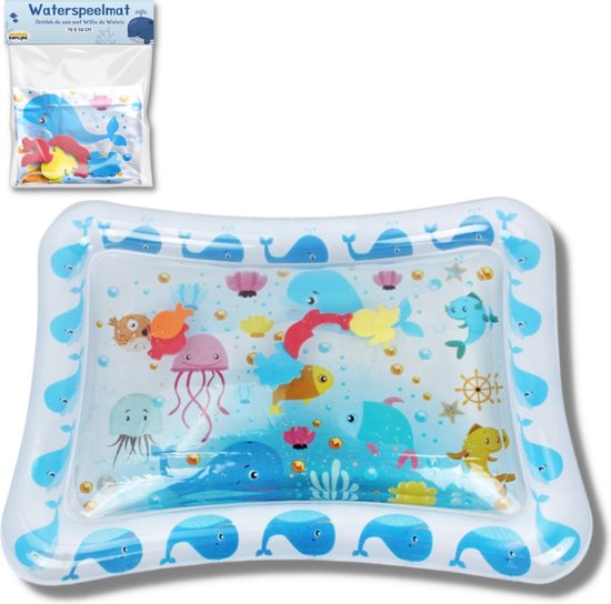 Mamboe Wasserspielmatte „Willie der Wal“ – Spielmatte für Babys zur Bauchlage – BPA-frei