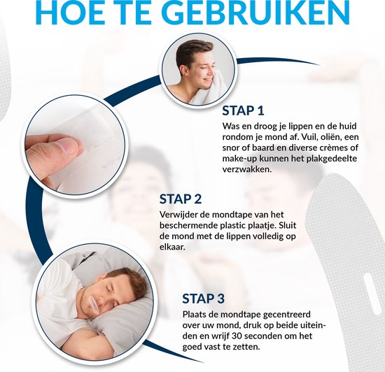 PurelyGoods® Mundklebeband - 90 Stück - Anti Schnarch - Mundklebeband - Mundklebeband - Myotape - Mundpflaster