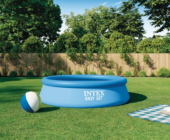 Intex Easy Set Aufblasbares Schwimmbecken-Set – Ø 305 x 76 cm mit Filterpumpe