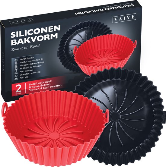 VAIVE Silikon Tablett Geeignet Für Airfryer ⌀ 20 - Backpapier Alternative - Zubehör - Backblech - XXL