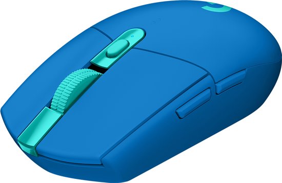 Logitech G305 Lightspeed Gaming-Maus, Bluetooth, optisch, blau, 6 Tasten, 12.000 dpi, beleuchtet, ergonomisch