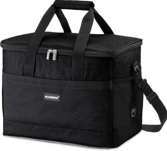 Heroic Kühltasche - 30L - 12 Stunden - 7 Fächer - Schwarz