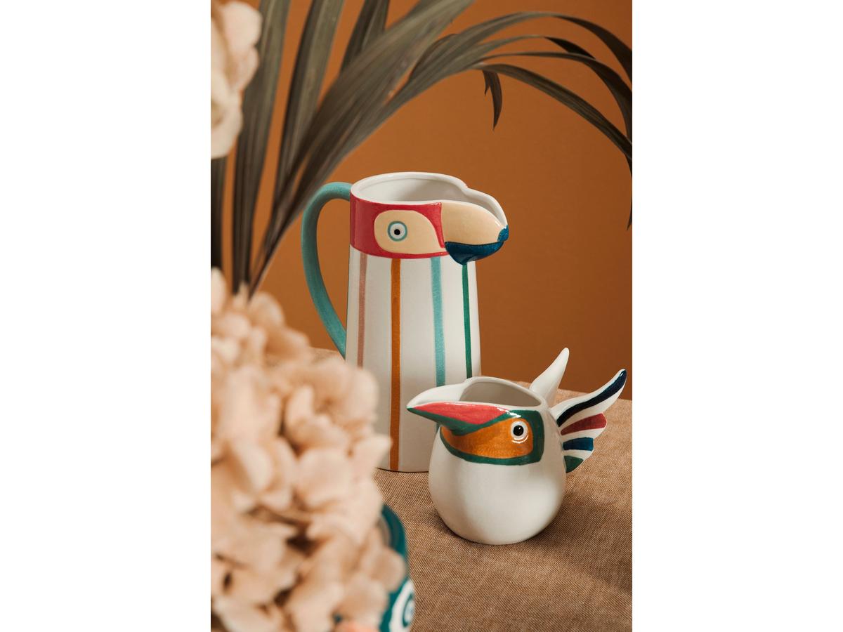 Bizzotto Wiki Low Rounded Birdie Vase – Runde Form – 13 cm – Naturfarben