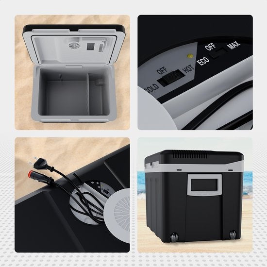 Auronic Elektrische Kühlbox - 40L - 12V und 240V - Schwarz