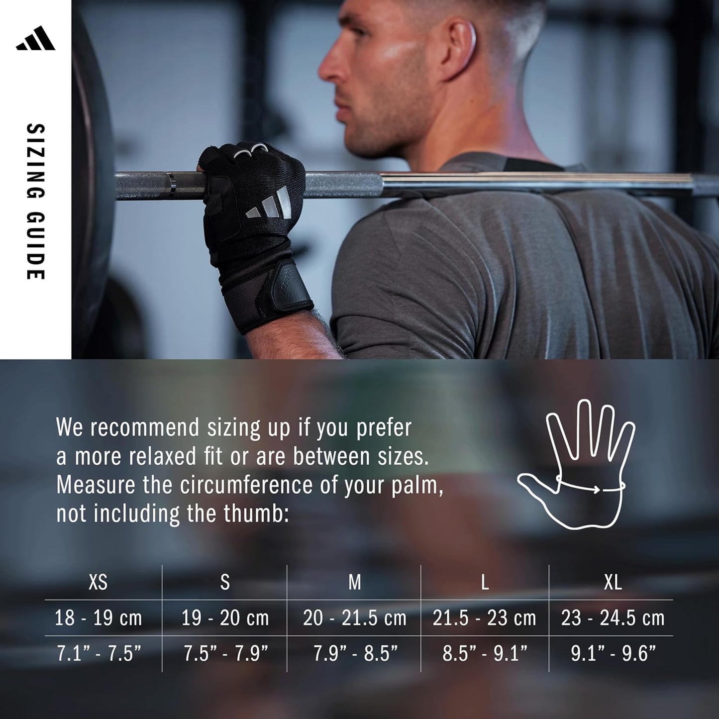 Adidas Wrist Wrap Trainingshandschuhe – Größe L – Schwarz – Gepolstert