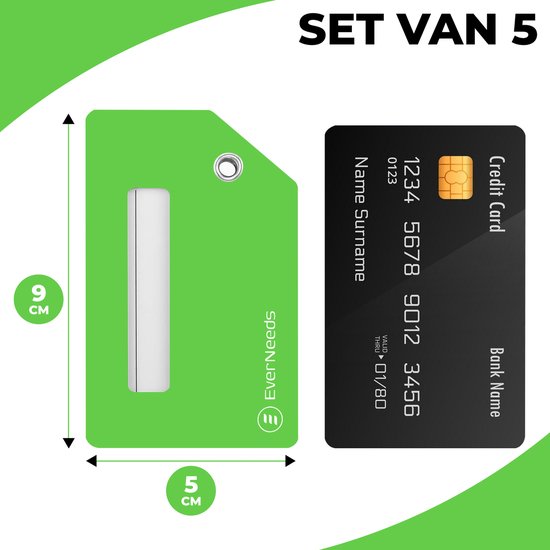 EverNeeds - Gepäckanhänger - Silikon - Gepäckanhänger für Koffer - Gepäckanhänger - Grün - 5 Stück