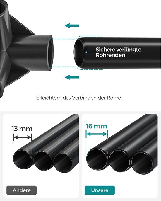 Zusammenklappbare Garderobe mit Kleiderstange – übersichtlicher Stauraum