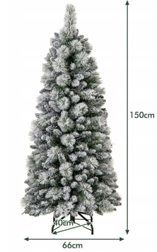 Coast Künstlicher Weihnachtsbaum mit LED-Lichtern - 150 cm - grün/weiß - Winterlook