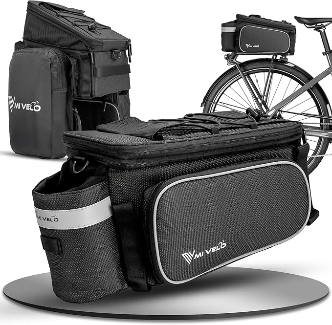 MIVELO Gepäcktasche - wasserdicht & reflektierend - 20 Liter - schwarz reflektierend