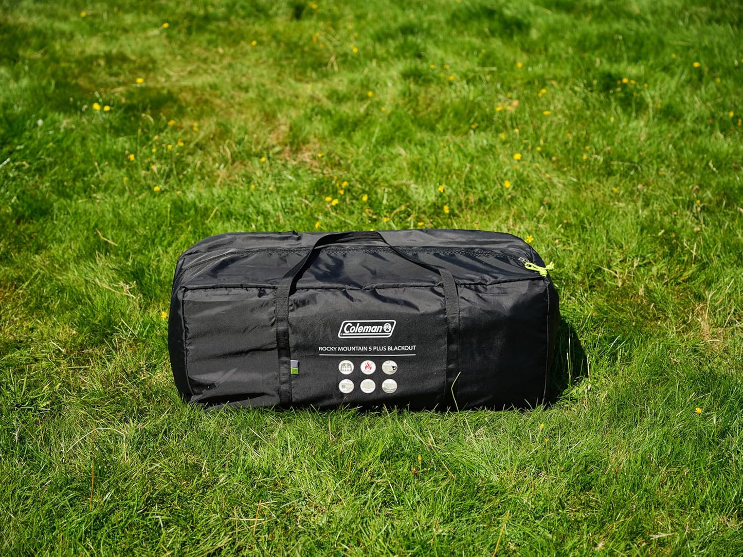 Coleman Rocky Mountain 5 Verdunkelungszelt - strapazierfähiges Polyester-Zelttuch - grün/grau